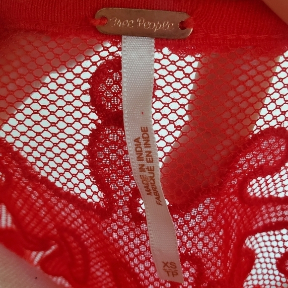 Free People "Meant to Be" Red Swing Top - Picture 6 of 7